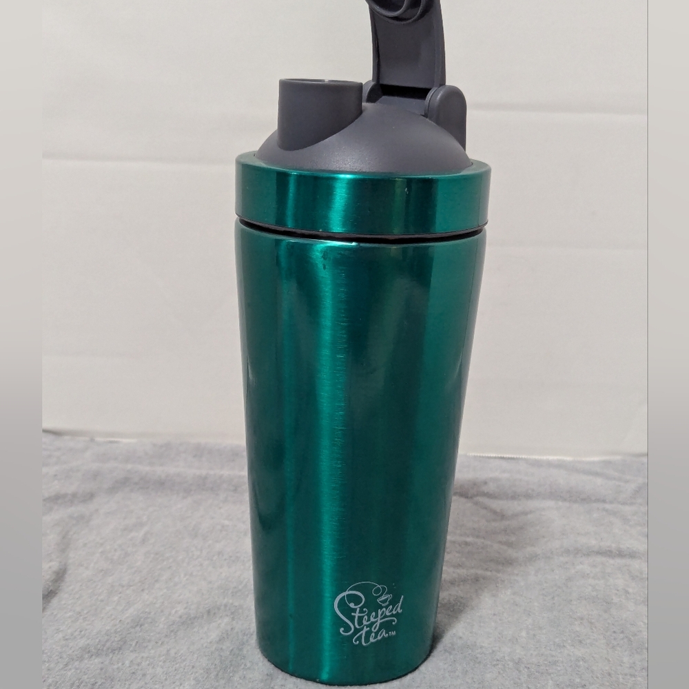 Insulated Tea Tumbler Green Stainless Steel